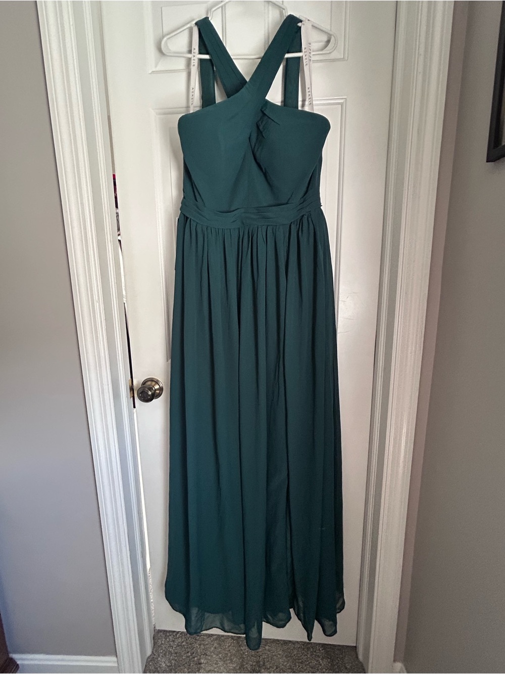NWT Azazie Elvira Dress- Pine, Size 14